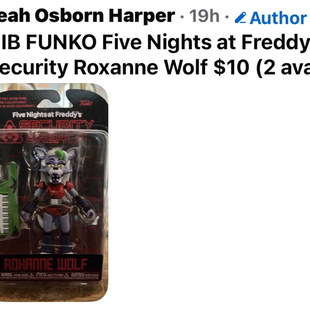 Funko Roxanne Wolf Figure with Red and Purple Accents
